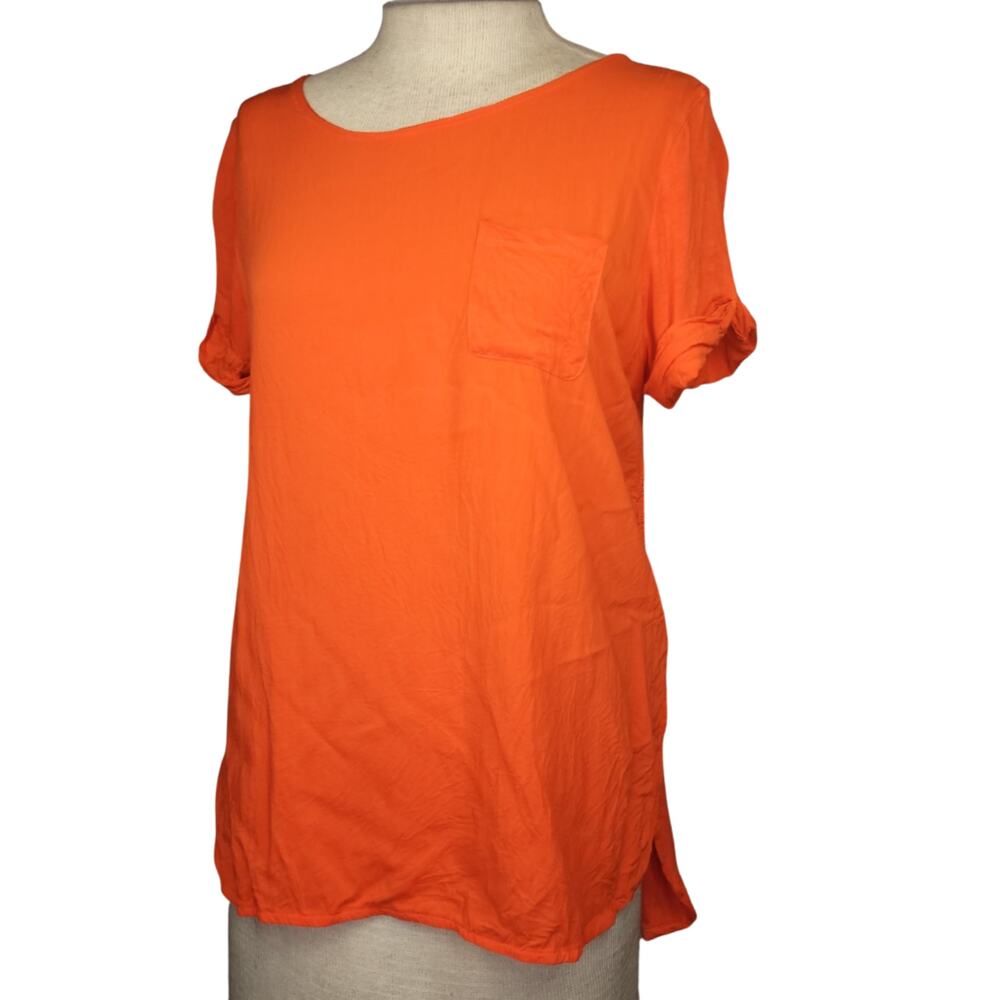 Orange Short Sleeve Top Size Medium